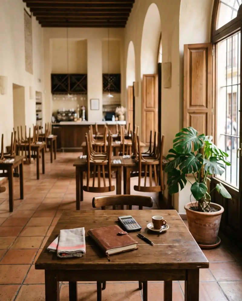 Sala vacía antes de abrir
